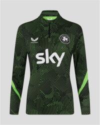 Castore Дамско горнище с цип Castore Ireland Matchday Half Zip Top 2025 Womens - Cavier/Green