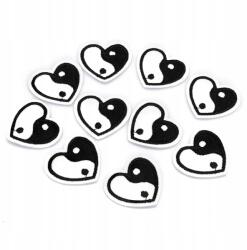 MIXFORM Thermo nyaklánc, szív, Yin-Yang, 30x34x1mm, 10db (13WB23961)