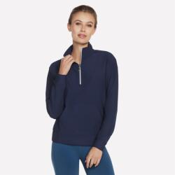 Skechers Women's Goluxe Rib Quarter-Zip Fleece - Navy