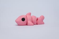  Gyerek figura állatok 3D nyomtatás színes cápa púder rózsaszín (rekin)