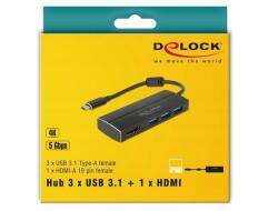 Delock 63931 Delock Adapter Usb 3.1 Gen 1 3x USB3.0-A Hdmi (dp Alt Mode) (63931)