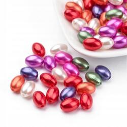 Mixform Gyöngyök Műanyag Abs gyöngyök, Rizs, Szín: Mix 11x7.5mm 70db/25g (13WB13457)