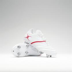 Gilbert Детски ръгби обувки Gilbert Unisex Kids' Pwr6 Rugby Boots - White/Red
