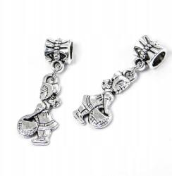 Mixform Fém medál charms, antik ezüst, 33mm, 5db (14WB8127)