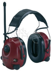 3M Fültok 3M 32223 alert am/fm rádióval és egyéb csatlakozási lehetőségekkel piros