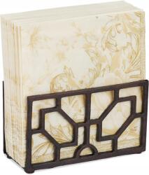 Relaxdays öntöttvas rusztikus szalvétatartó állvány barna (10028974)