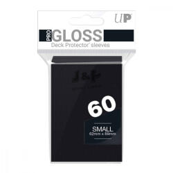 Ultra Pro Small Sleeves GLOSSY, fényes 62x89mm kártyavédő fólia "bugyi" csomag (60db/csomag) - fekete