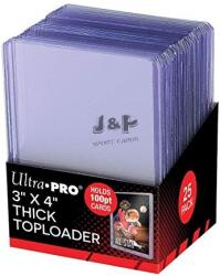  Ultra Pro toploader kemény tok 3" x 4" Thick színtelen 100pt - doboz (25 db)