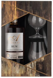 Agárdi Rum díszdoboz 2 db Single Malt pohárral 43%, 0, 5 L