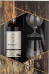Agárdi whisky díszdoboz 2 Single Malt pohárral (43%, 0, 5 L)
