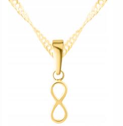 Larezo Arany Nyaklánc A Végtelenség Jele 585 Bádog Örök Szerelem Ezüst 925 (srebrny łańcuszek ze znakiem nieskończoności)