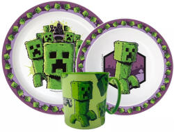 Mojang Minecraft étkészlet, micro műanyag szett 265 ml-es bögrével Nr3