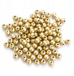 Mixform Akril gyöngyök, Lakkozott matt, kerek, arany, 8mm, 25g~85db (13WB14161)