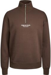 JACK & JONES Men's JJ Quarter-Zip Fleece - Chocolate Brown
