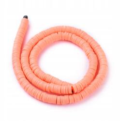 Mixform Heishi Handmade Polimer Öko Agyag gyöngyök, korong, 6x1mm, 345db/40cm/szál (13WB29976)