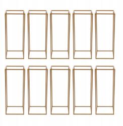  10 db Fém Virágállvány Esküvői Asztaldíszekhez, Arany (41524647932311)