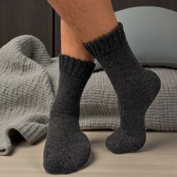 Kardesler Férfi laza gumis GYAPJÚ zokni Sötét szürke 105572