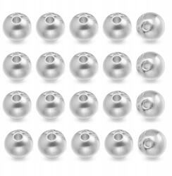 Mixform Sárgaréz gyöngyök kerek, valódi platina bevonat, 4mm, lyuk 2mm, 20db (13WB29064)