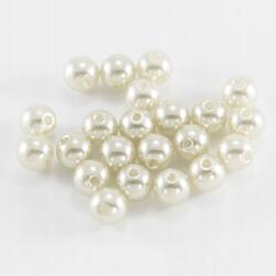 Mixform Gyöngyök Abs műanyag, Gyöngy utánzat, kerek, fehér, 10mm, kb. 25g~50db (13WB18820)