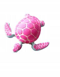  Kulcstartó gyerekeknek, állatok, 3D nyomtatás, rózsaszín-kék, 6cm (żółw róż nieb.)