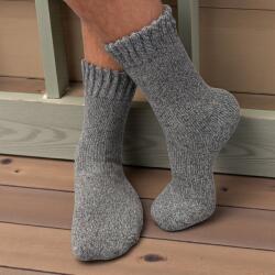 Kardesler Férfi laza gumis GYAPJÚ zokni Világos szürke 105574