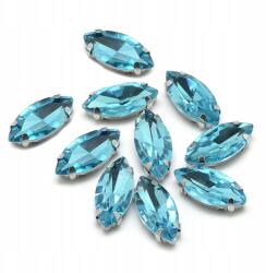 MIXFORM Varrható strasszok, Üveg, Sárgaréz alap, Lószem, Kék 10mm, 10db (13WB29859)