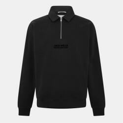 Jack Wills Горнище с цип Jack Wills Slouch Quarter Zip Top - Washed Black