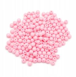 Mixform Átlátszó akril gyöngyök, kerek, gyöngyház rózsaszín, 8x7mm, 50g~160db (13WB29581)