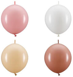 Partydeco Latex lufi, Linking, 33cm-es, 20db, Mix Rózsaszín (LUFI238970)