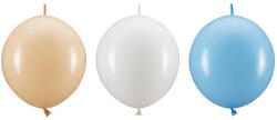 Partydeco Latex lufi, Linking, 33cm-es, 20db, Mix kék (LUFI241745)