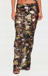 Prettylittlething Maxi Szoknya, virágmintás, Size 34