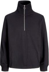 JACK & JONES Men's 1/4 Zip Fleece Fabric - Black