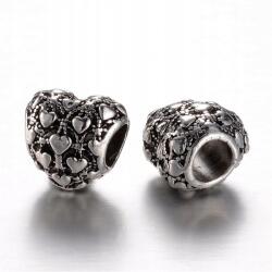 Mixform Moduláris gyöngyök Charms Fém, Antik Ezüst 11x11.5x9mm, 5db (13WB16261)