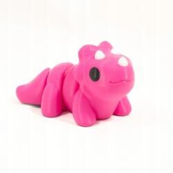 Gyerek figura 3D nyomtatás színes dinoszaurusz aranyos nagy 14 cm rózsaszín flexibilis (dinuś duży)