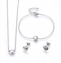 MIXFORM Ékszer szett Acél Nyaklánc: 43cm Szív 1set (13WB29372)