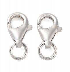 MIXFORM Ezüst 925 Karabiner-Lobster kapocs, 9.5mm, Lyuk 1mm, 2 db (13WB31811)