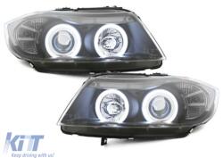 KITT Első lámpák BMW E90/E91 3er_2 CCFL körgyűrű_fekete (SWB12SBCCFL)