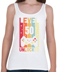 printfashion Level 50 Unlocked-01 - Női atléta - Fehér (17783224)