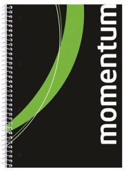  Spirálfüzet A/4-es 70 lapos sima, Momentum, lyukasztott lapokkal
