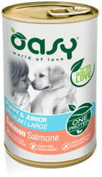 Oasy nedves kutyaeledel kölyökkutyáknak Oasy One Protein Puppy lazac 400g