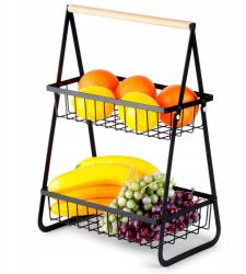  Fém gyümölcskosár zöldség emeletes konyhai kosár állvány 2 szint (5904316492564)