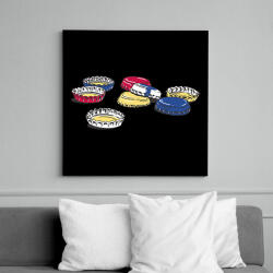 printfashion Sörös kupakok - Vászonkép - Fekete (17852042)