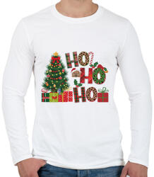 printfashion HOHOHO Karácsony - Férfi hosszú ujjú póló - Fehér (17790849)