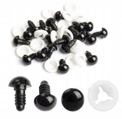 MIXFORM Biztonsági szemek játékokhoz és babákhoz, műanyag, fekete, 12mm, 20db (13WB32301)