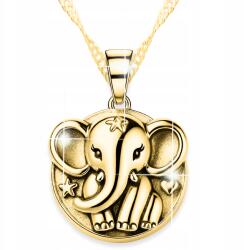 Larezo Arany Nyaklánc Kerék Elefánt Boldogság Ezüst 925 (łańcuszek damski srebrny pozłacany ze słoniem)