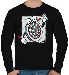 printfashion Darts - Férfi pulóver - Fekete (17824219)
