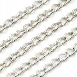 MIXFORM Csavarozott lánc, Vas, Hegesztés nélküli, Ezüst, 3x2mm láncszem, 5m (13WB29434)