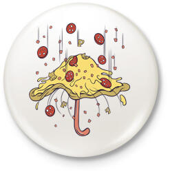 printfashion Pizza esernyő - Kitűző, hűtőmágnes - Fehér (17844831)