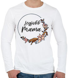 printfashion Legjobb mama - Férfi hosszú ujjú póló - Fehér (17722669)