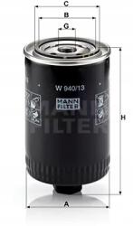 Mann-Filter Olajszűrő W940/13/MAN W 940/13